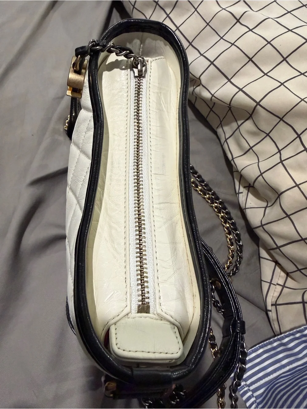 Chanel Gabrielle Crossbody/Shoulder Bag in White and Black